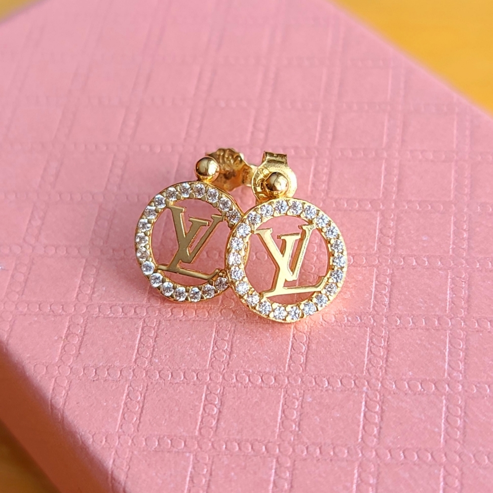 LV 18k made from real gold earrings